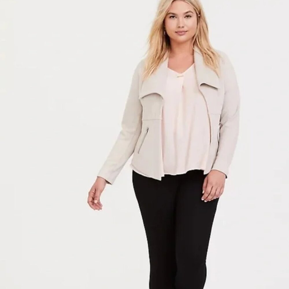 Torrid Size 1 Suede Peplum Jacket